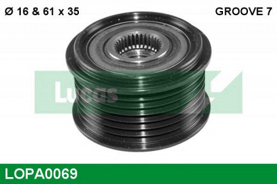 LUCAS ENGINE DRIVE lopa0069 -  Механизм свободного хода генератора